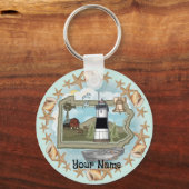 De vuurtoren van Pennsylvania Shell Sleutelhanger (Voorkant)