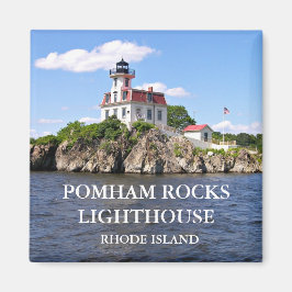 De vuurtoren van Pomham Rocks in Rhode Island Magn Magneet
