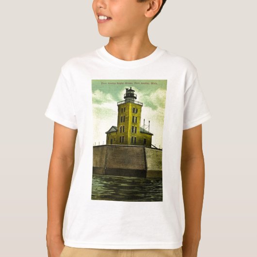 De vuurtoren van Port Austin Michigan begroeten va T-shirt (Voorkant)
