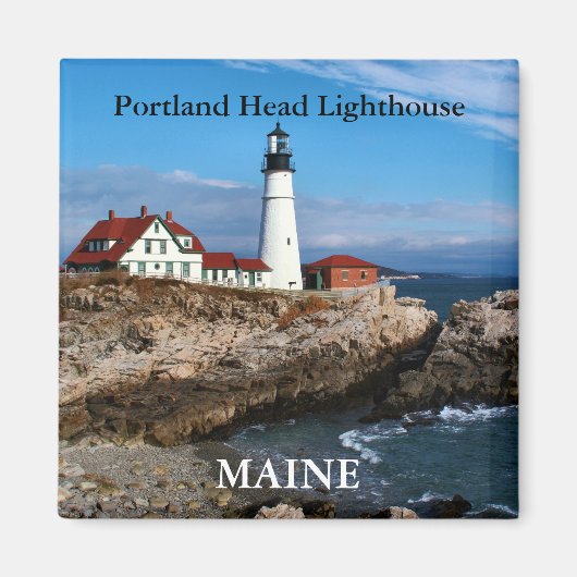 De vuurtoren van Portland Head, Maine Magnet (Voorkant)