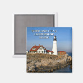 De vuurtoren van Portland Head, Maine Magnet (Voorkant / Achterkant)