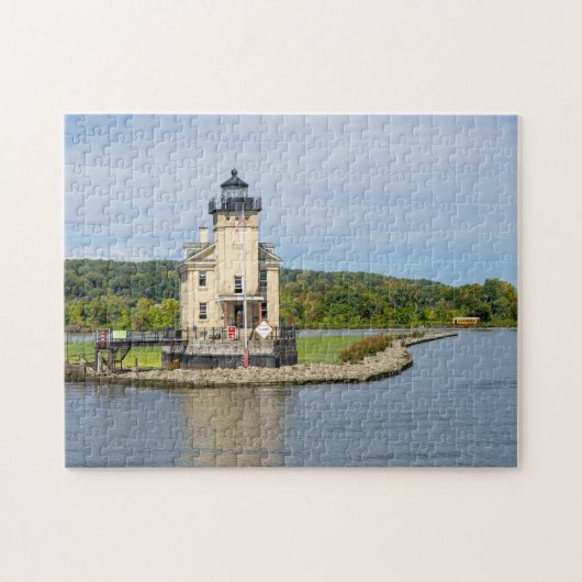 De vuurtoren van Rondout in New York Legpuzzel (Horizontaal)