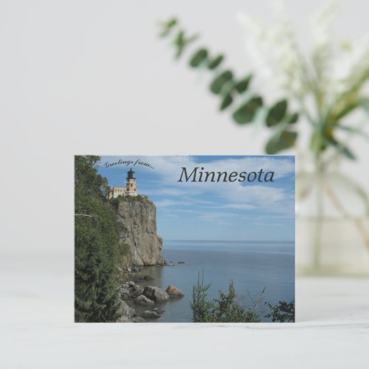 De vuurtoren van Split Rock in Minnesota Briefkaart (Staand voorkant)