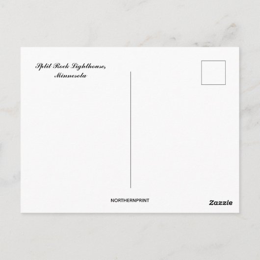 De vuurtoren van Split Rock in Minnesota Briefkaart (Achterkant)