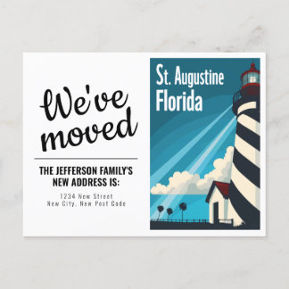 De vuurtoren van St. Augustine FL is verplaatst Briefkaart