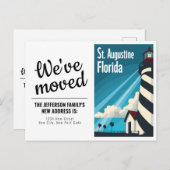 De vuurtoren van St. Augustine FL is verplaatst Briefkaart (Voorkant / Achterkant)