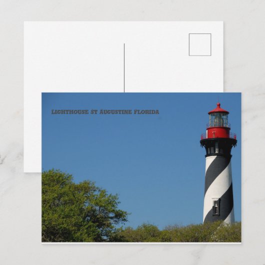 De vuurtoren van St Augustine in Florida Briefkaart (Voorkant / Achterkant)
