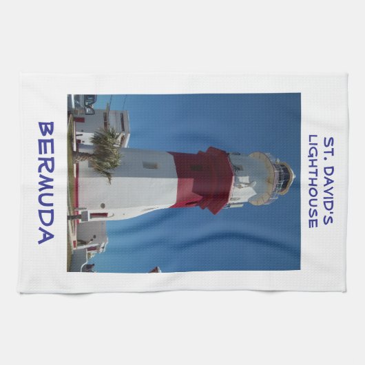De vuurtoren van St. David, Bermuda Theedoek (Horizontaal)