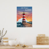 De vuurtoren van St. Joseph bij Lake Michigan Poster (Keuken)