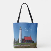 De vuurtoren van Tawas Point in de hele canvas tas (Achterkant)