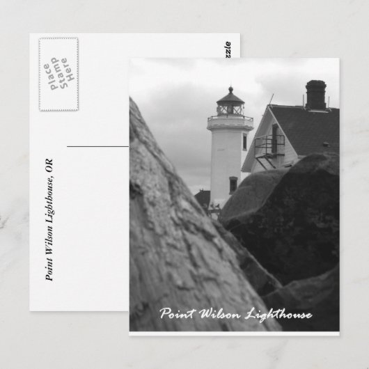 De Vuurtoren van Wilson van het punt, Haven Briefkaart (Voorkant / Achterkant)