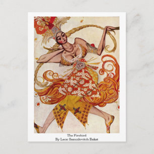 De vuurvogel van Leon Samoilovitch Bakst Briefkaart