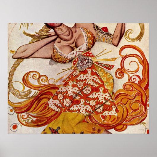 De vuurvogel van Leon Samoilovitch Bakst Poster (Voorkant)