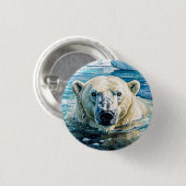 De waakzame Ice Guardian Ronde Button 3,2 Cm (Voorkant /achterkant)