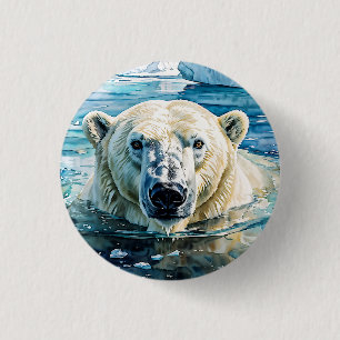 De waakzame Ice Guardian Ronde Button 3,2 Cm