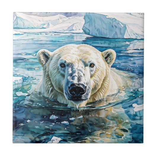 De waakzame Ice Guardian Tegeltje (Voorkant)