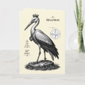 De Waakzame Ooievaar van Halphas Kaart (Achterkant)