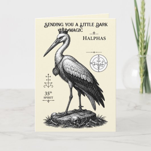 De Waakzame Ooievaar van Halphas Kaart (Voorkant)