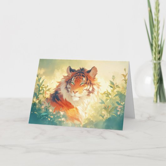 De waakzame tijger kaart (Voorkant)