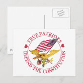 DE WAARDE PATRIOTEN VERDEDIGEN DE GRONDWET BRIEFKAART (Voorkant / Achterkant)