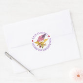 DE WAARDE PATRIOTEN VERDEDIGEN DE GRONDWET RONDE STICKER (Envelop)