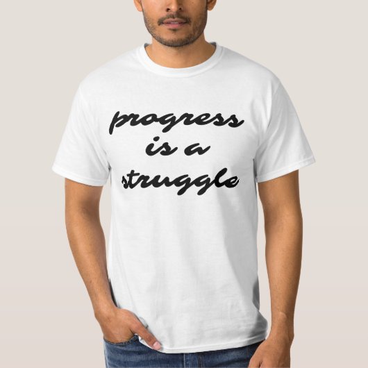De Waarde T-Shirt van de Mannen van Progress (Voorkant)