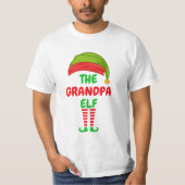 De waarde T-shirt van de opa Elf-Mannen (Voorkant)