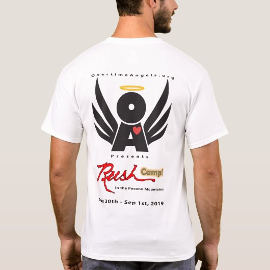 De Waarde T-Shirt Witte RushCamp van mannen! 2019 (Achterkant)