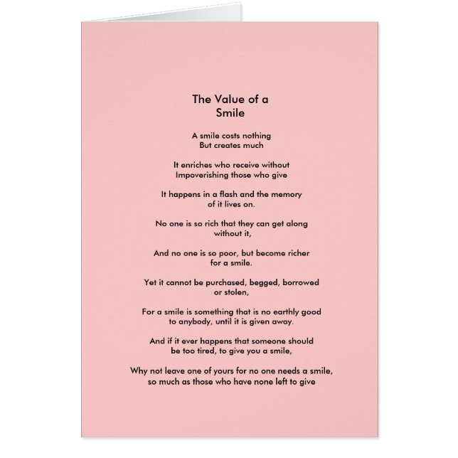 De waarde van een glimlach (Voorkant)