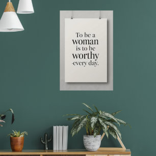 De Waarde van een Vrouw – Kunstposter Poster