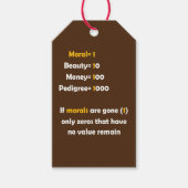 De waarde van moraal in het leven cadeaulabel (Voorkant)