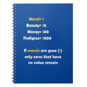 De waarde van moraal in het leven notitieboek