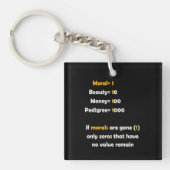 De waarde van moraal in het leven sleutelhanger (voorkant)