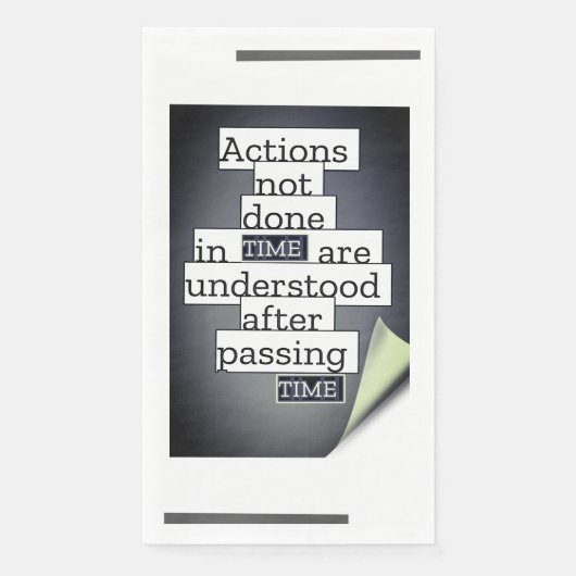 De waarde van tijd servet (Voorkant)