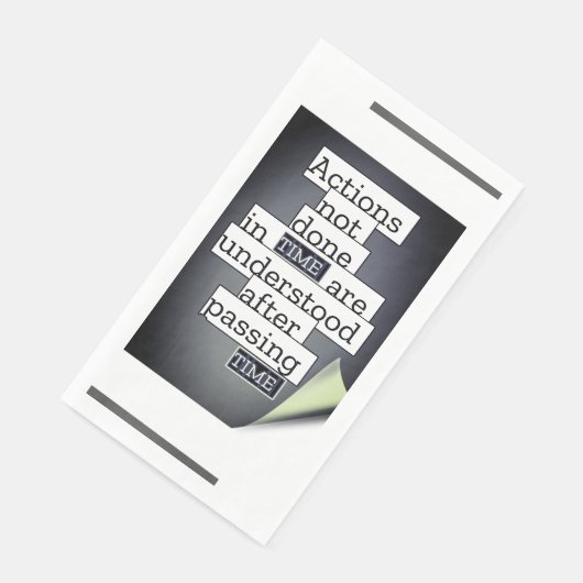 De waarde van tijd servet (Hoek)