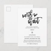 De Waarden van de bruilding het Wachtende Manuscri Aankondigingskaart (Voorkant / Achterkant)