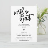 De Waarden van de bruiloft het Zwarte manuscript v Save The Date (Staand voorkant)