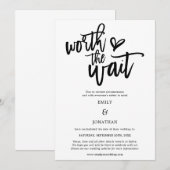 De Waarden van de bruiloft het Zwarte manuscript v Save The Date (Voorkant / Achterkant)