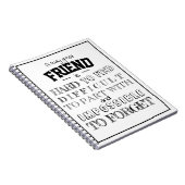 De Waardering van de vriend Dank u het manuscript  Notitieboek (Rechterzijde)