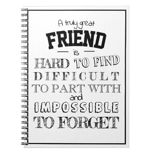 De Waardering van de vriend Dank u het manuscript  Notitieboek (Voorkant)