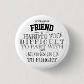 De Waardering van de vriend Dank u het manuscript  Ronde Button 3,2 Cm (Voorkant)