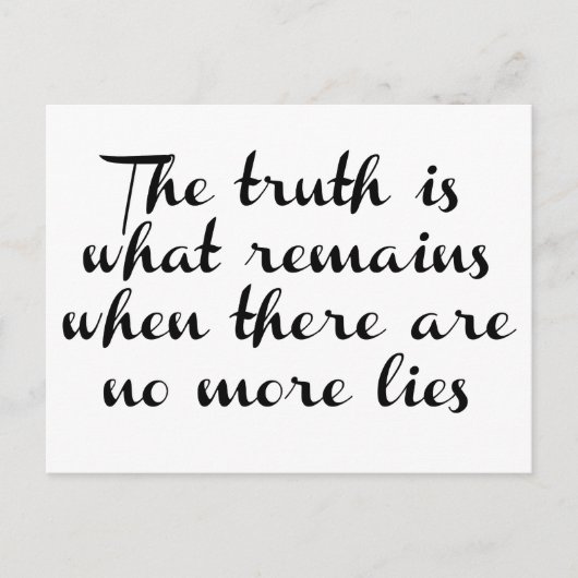 De waarheid blijft bestaan briefkaart (Voorkant)