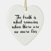 De waarheid blijft bestaan keramisch ornament (Rechts)