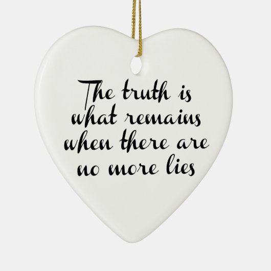 De waarheid blijft bestaan keramisch ornament (Rechts)