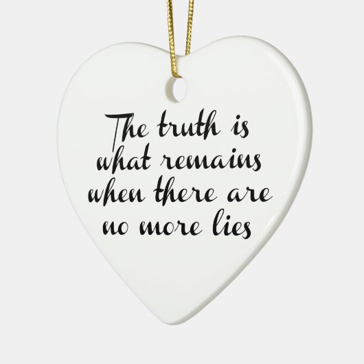 De waarheid blijft bestaan keramisch ornament (Links)
