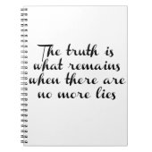De waarheid blijft bestaan notitieboek (Voorkant)