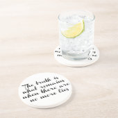 De waarheid blijft bestaan zandsteen onderzetter (Zijkant)