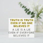 De waarheid en ligt briefkaart (Staand voorkant)