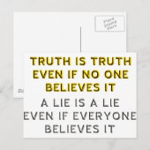 De waarheid en ligt briefkaart (Voorkant / Achterkant)