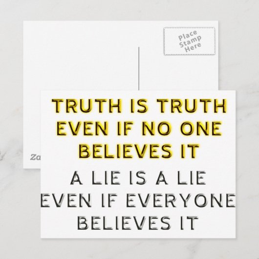 De waarheid en ligt briefkaart (Voorkant / Achterkant)